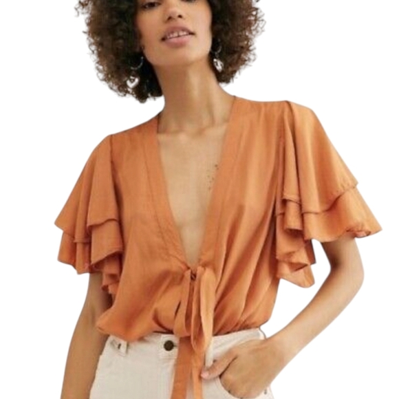 Intimately Free People Call Me Later Bodysuit Flutter Sleeve One Piece Small - Picture 2 of 13